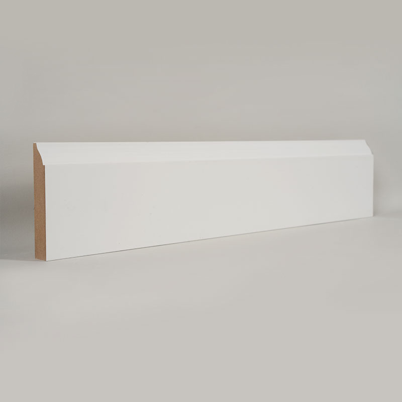 Plinte MDF (grund cu grunduire și alb perlat) 3/5' x 3 1/4'