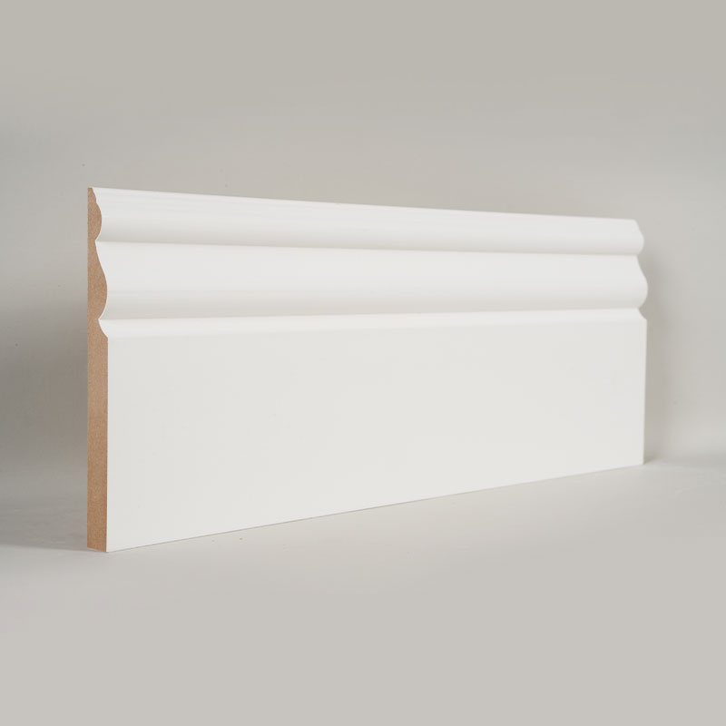 Plinte MDF (grund cu grunduire și alb perlat) 3/5' x 6'