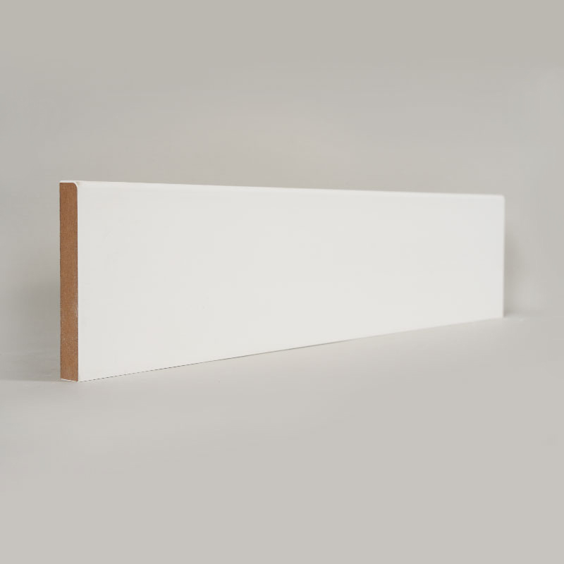 Plinte MDF (grund cu grunduire și alb perlat) 1/2' x 3 1/2'