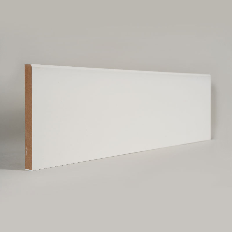 Plinte MDF (grund cu grunduire și alb perlat) 1/2' x 4 1/2'
