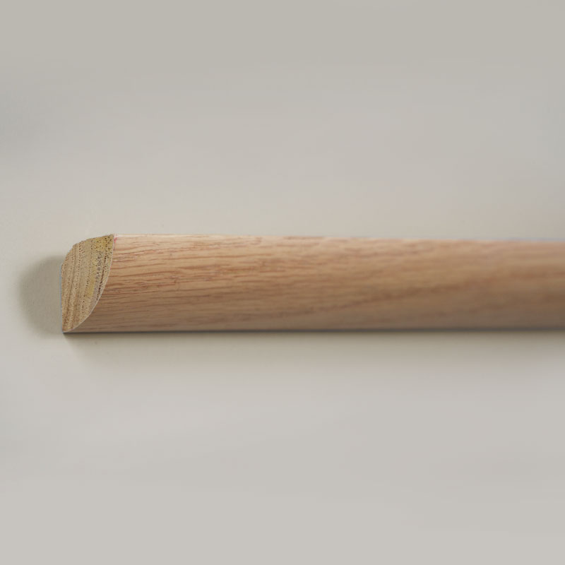 Turnare sfert rotundă din lemn masiv (învelite cu furnir de stejar roșu + vopsea) - culoare stejar 7/8