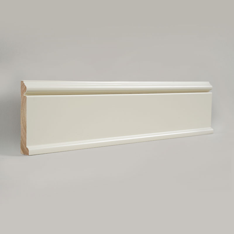 Plinte din lemn de pin (grundut și vopsit) - alb 6/7' x 3 15/16'