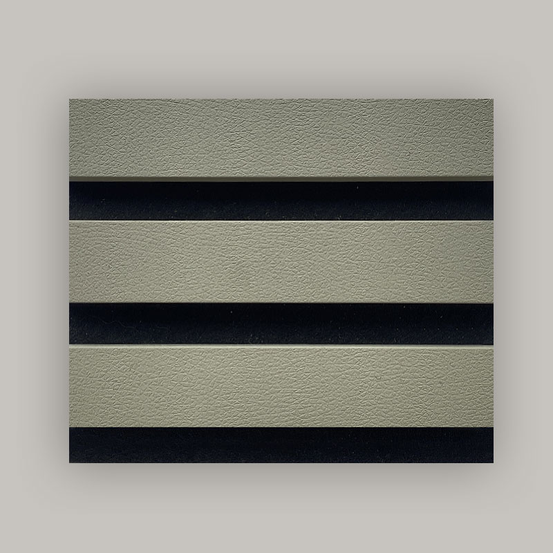 Grilă de perete/panou acustic de perete (împachetat PVC cu o singură față) – țesătură-granul/piele-granul 2400/2700mm × 600mm