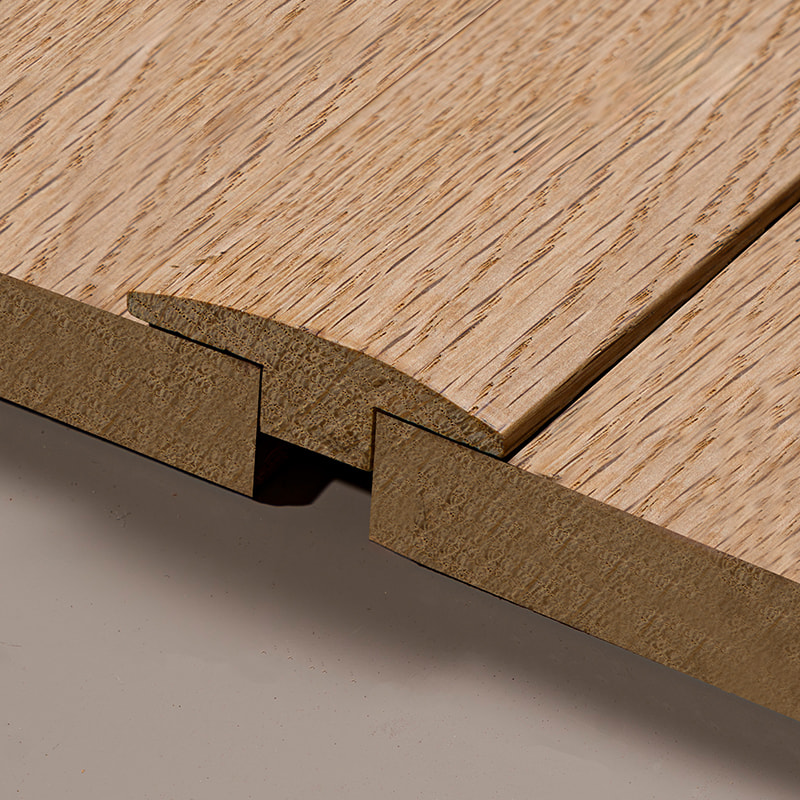 Bușteni de stejar alb bucată întreagă T-Moulding (vopsea nefinisată) - stejar culoare naturală 9/32'x1 31/32'