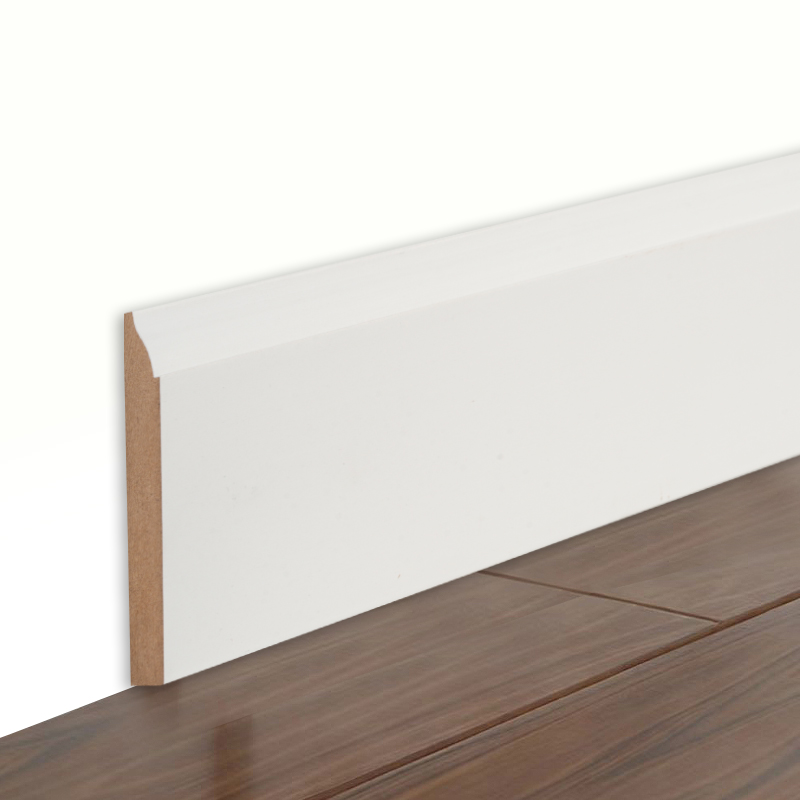 Plinte MDF (grund cu grunduire și alb perlat) 3/5' x 3 1/4'